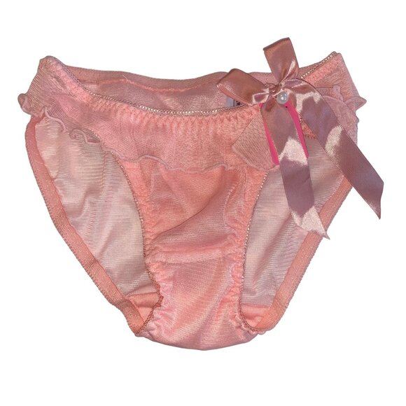 NEW Convertible Bra Panty Set Tie Back Halter Adjust Removable Strap Pink 36B - Picture 11 of 14